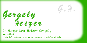 gergely heizer business card